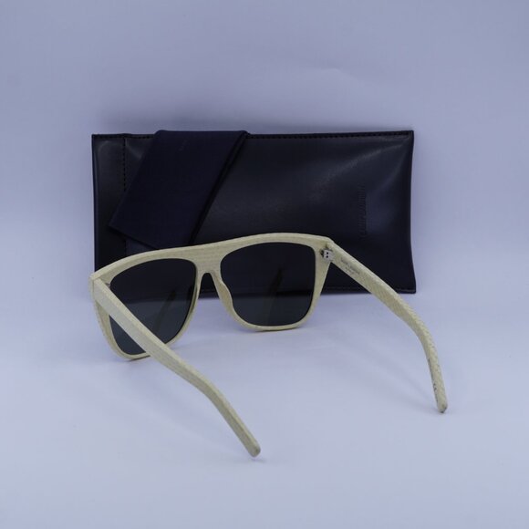 Saint Laurent SL1 021 Square Sunglasses - Ivory/Grey - Picture 10 of 12